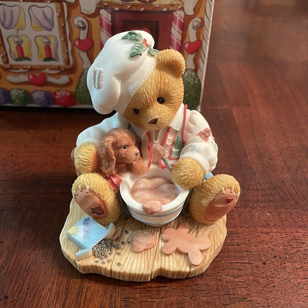 Cherished Teddies Baking Sugar & Spice  Wayne Teddy Bear and Puppy Dog